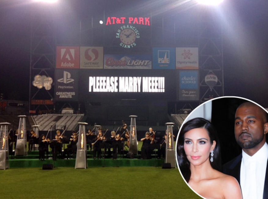 Kim Kardashian, Kanye West, Engagement